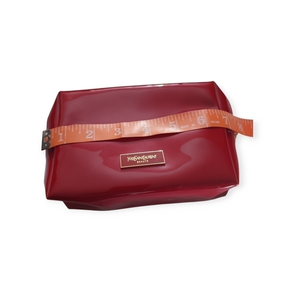 Yves Saint Laurent Red Cosmetic Bag Gold Zipper GWP - Picture 8 of 14